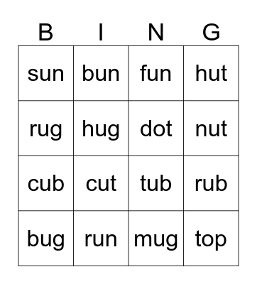 Bingo Card