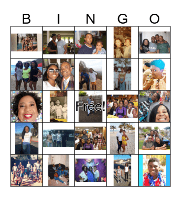 Scott Family Reunion Bingo Card