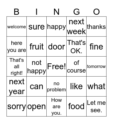 Bingo Card