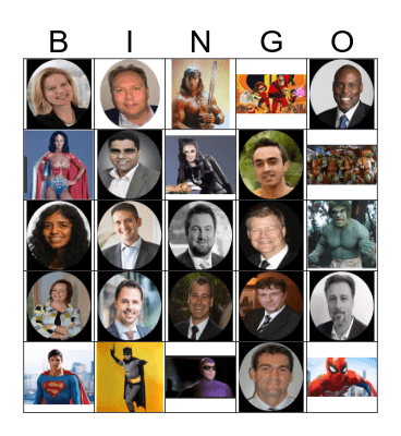 Superhero Bingo Card