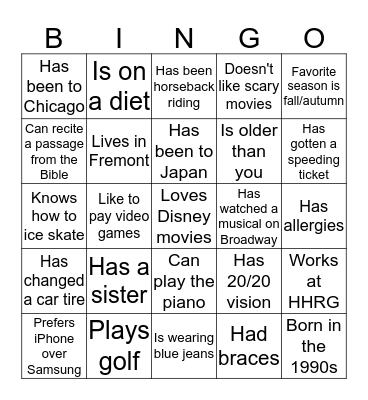 ALOHA Bingo! Bingo Card