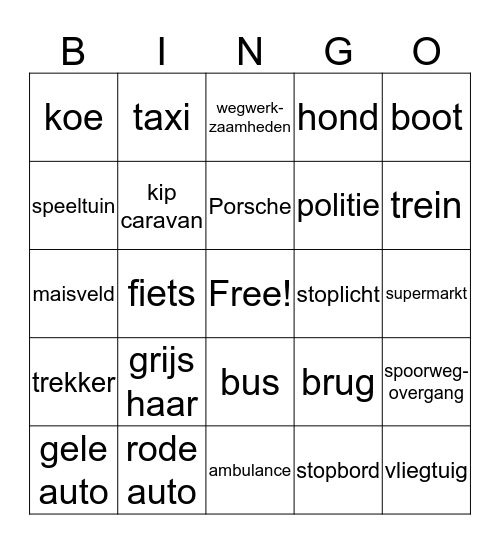 Auto bingo Card