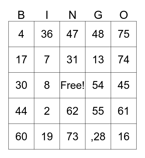 Sister time Bingo Card