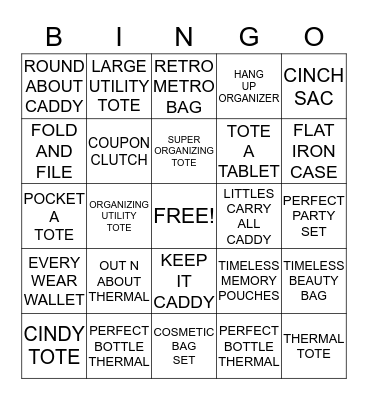 THIRTY ONE Bingo Card