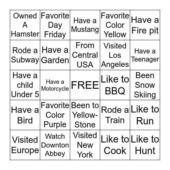 Bingo Card
