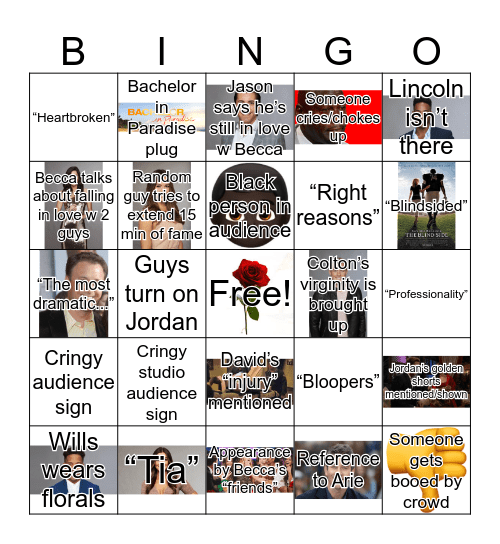 Men Tell All Bingo Card