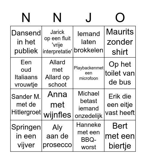 Brakke Bingo Card