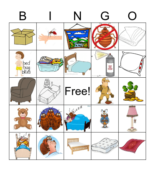 Bed Bugs Bingo Card