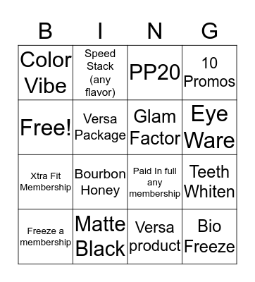 Concord Aug Contest Bingo Card