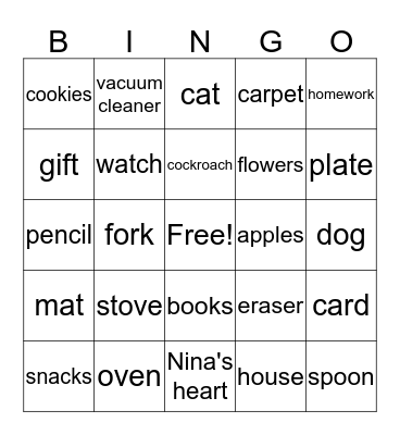 Give sb. sth.  =   Give sth. to sb. Bingo Card
