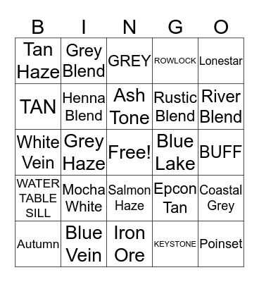 VSW Bingo Card