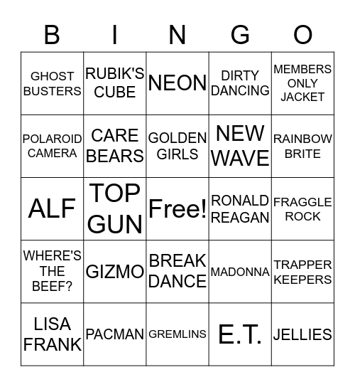Girls Just Wanna Have Fun :) Bingo Card