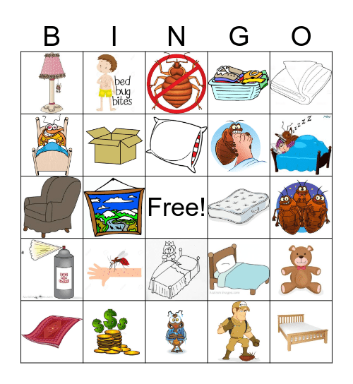 Bed Bugs Bingo Card