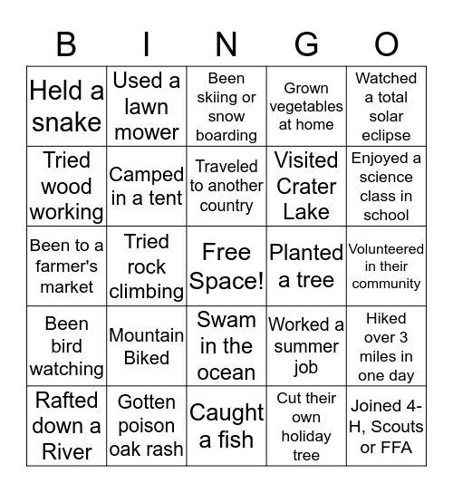 Find Someone Who Has... Bingo Card