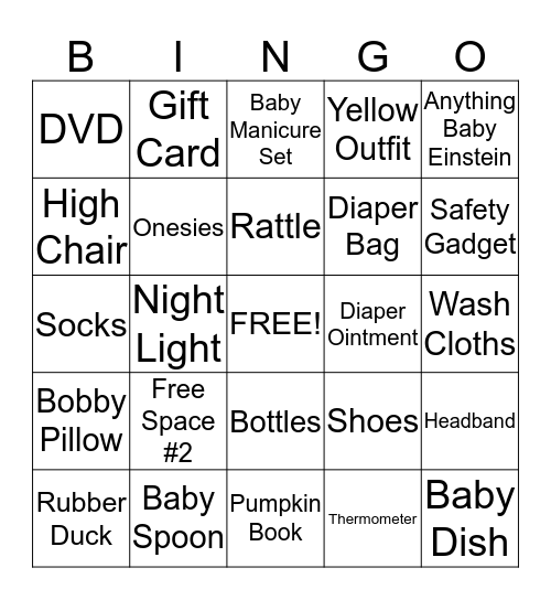 Little Pumpkin Bingo Card