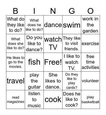 Unit 10 Bingo Card