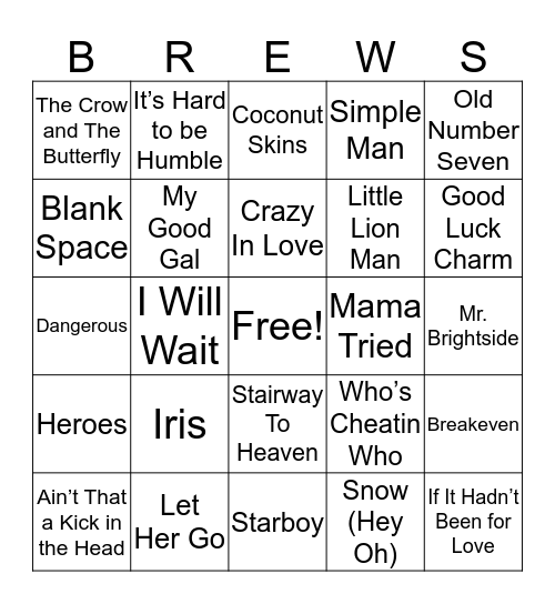 Bingo 50-4 Bingo Card