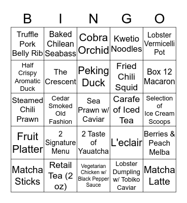 SERVER BINGO Card