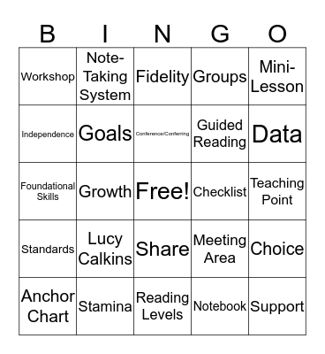 PD Bingo Card