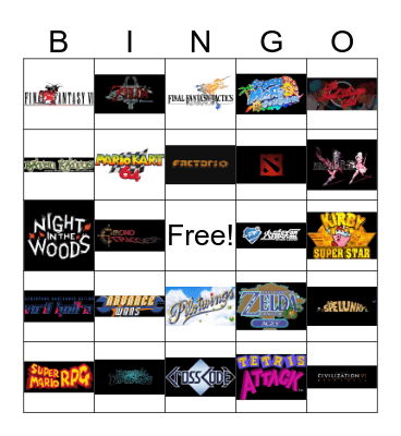 Nikki's Gaming Bingo Card