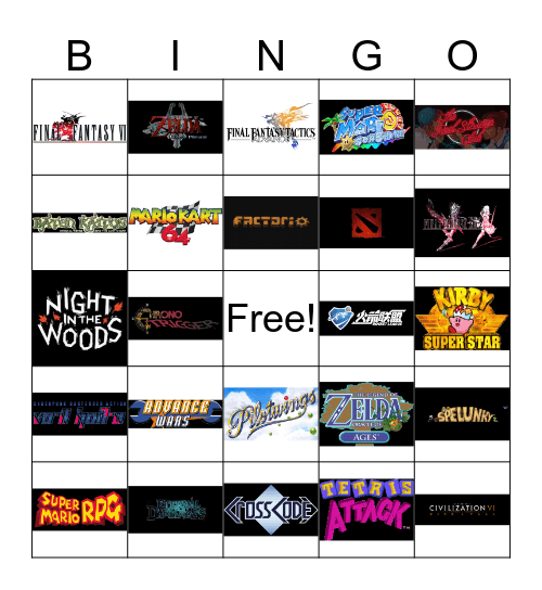 Nikki's Gaming Bingo Card