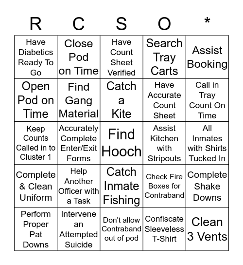 Days "B" Bingo Card