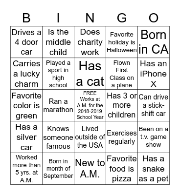 Academia Moderna  Bingo Card