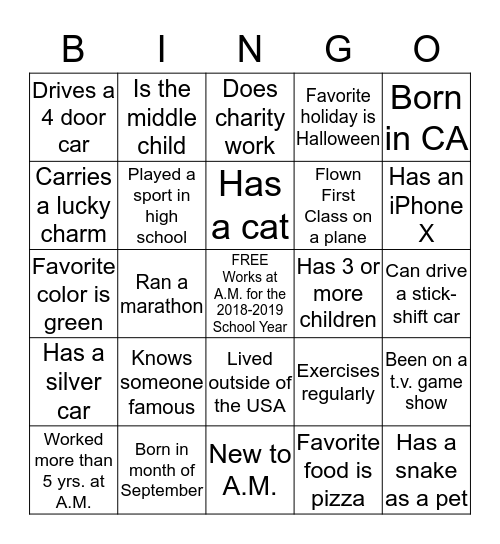 Academia Moderna  Bingo Card