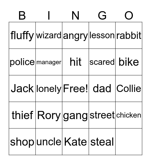 The Gang Bingo Card