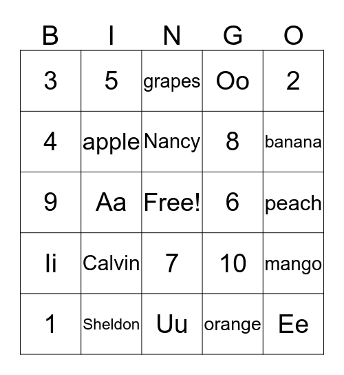 Bingo Card