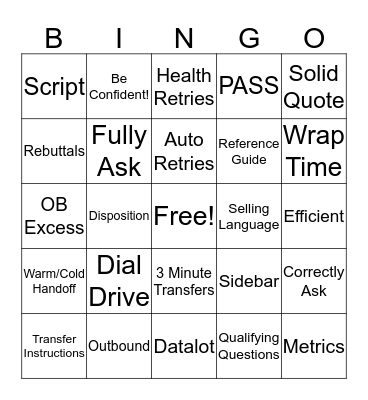 Dynamos Bingo!!! Bingo Card