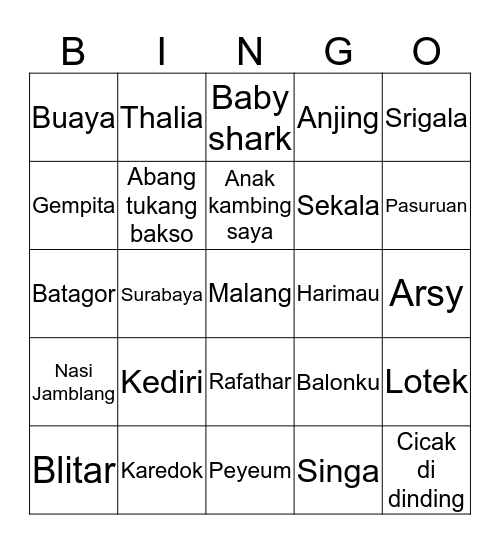 Bingo Card