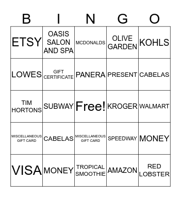T&R BRIDAL BINGO! Bingo Card