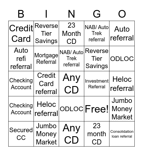 August Referral Bingo  Bingo Card