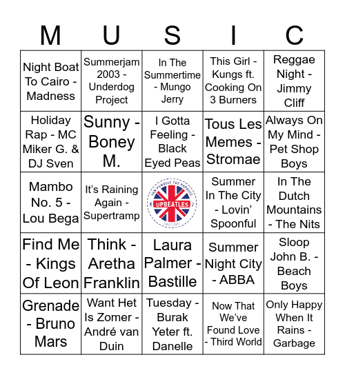 108 Bingo Card