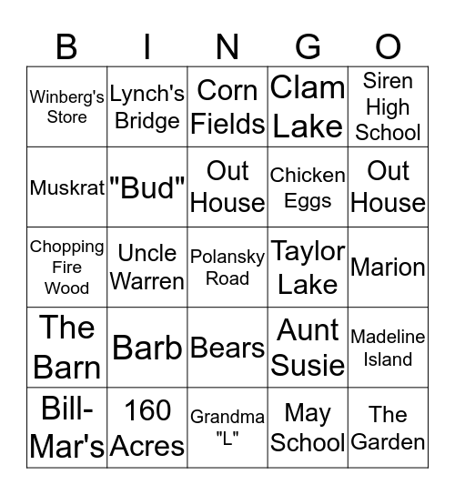 LEIGHOW BINGO Card