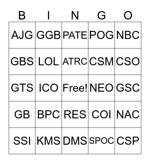 INSURANCE BINGO Card