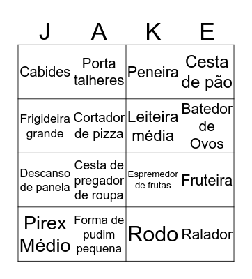 Bingo da Noiva Bingo Card
