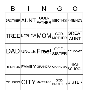 MEET and GREET Bingo Card