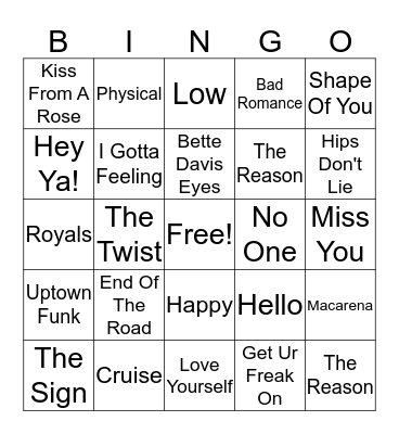 Test Bingo Card