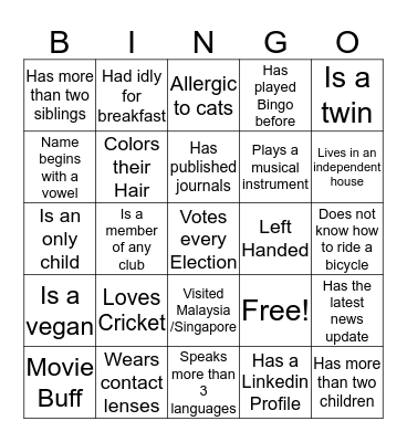 BINGO Card