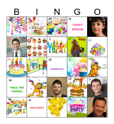 Birthday Bingo Card