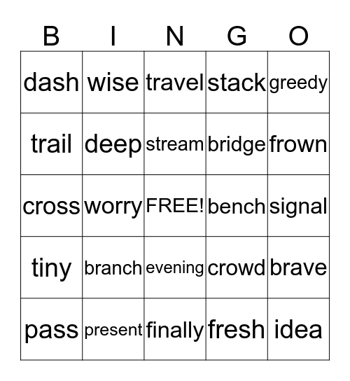 Class 204's Bingo Card