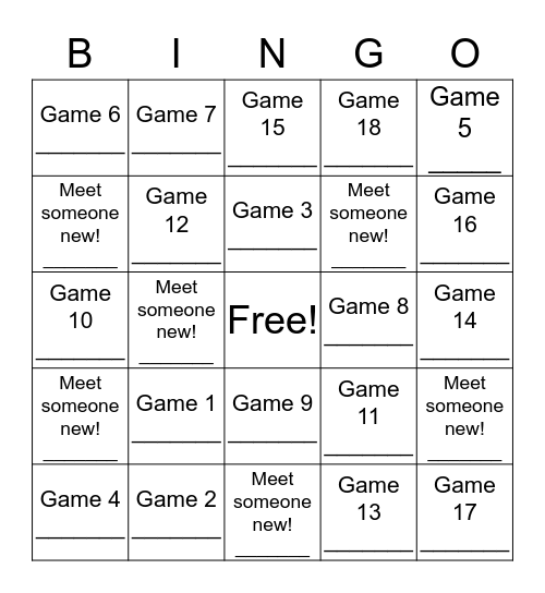 Outreach Bingo - Stop at a station and have the person sign! Bingo Card