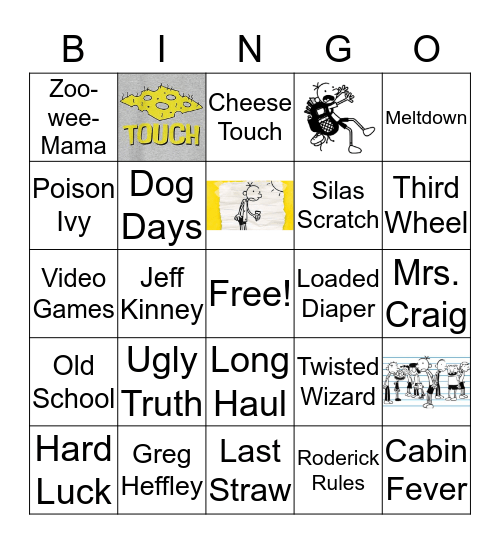 Wimpy Kid Bingo! Bingo Card