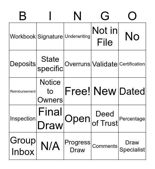 Day 4 - Construction Draw Bingo Card