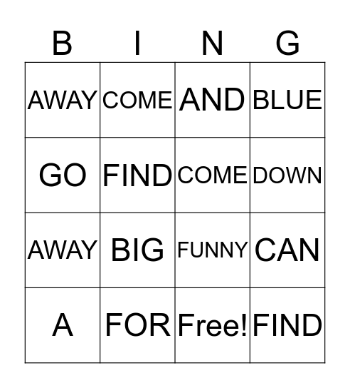 SIGHT WORDS LIST 1 AND 2 Bingo Card