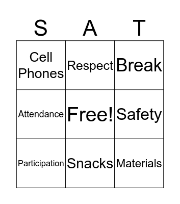 Math Enrichment  Bingo Card