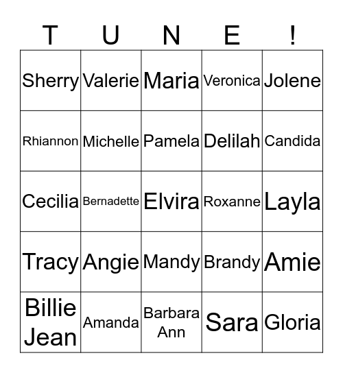 Winning Pattern X Bingo Card