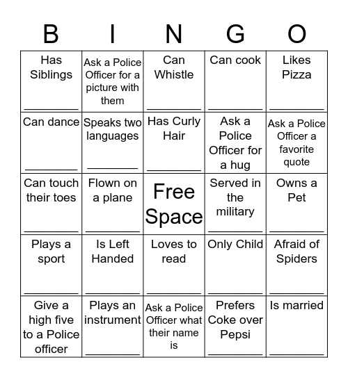 Serve and Connect - Breaking the Ice Bingo Card